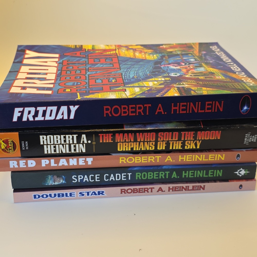 Robert A Heinlein Sci-Fi Book Lot 5 Paperbacks Friday Red Planet Space Cadet